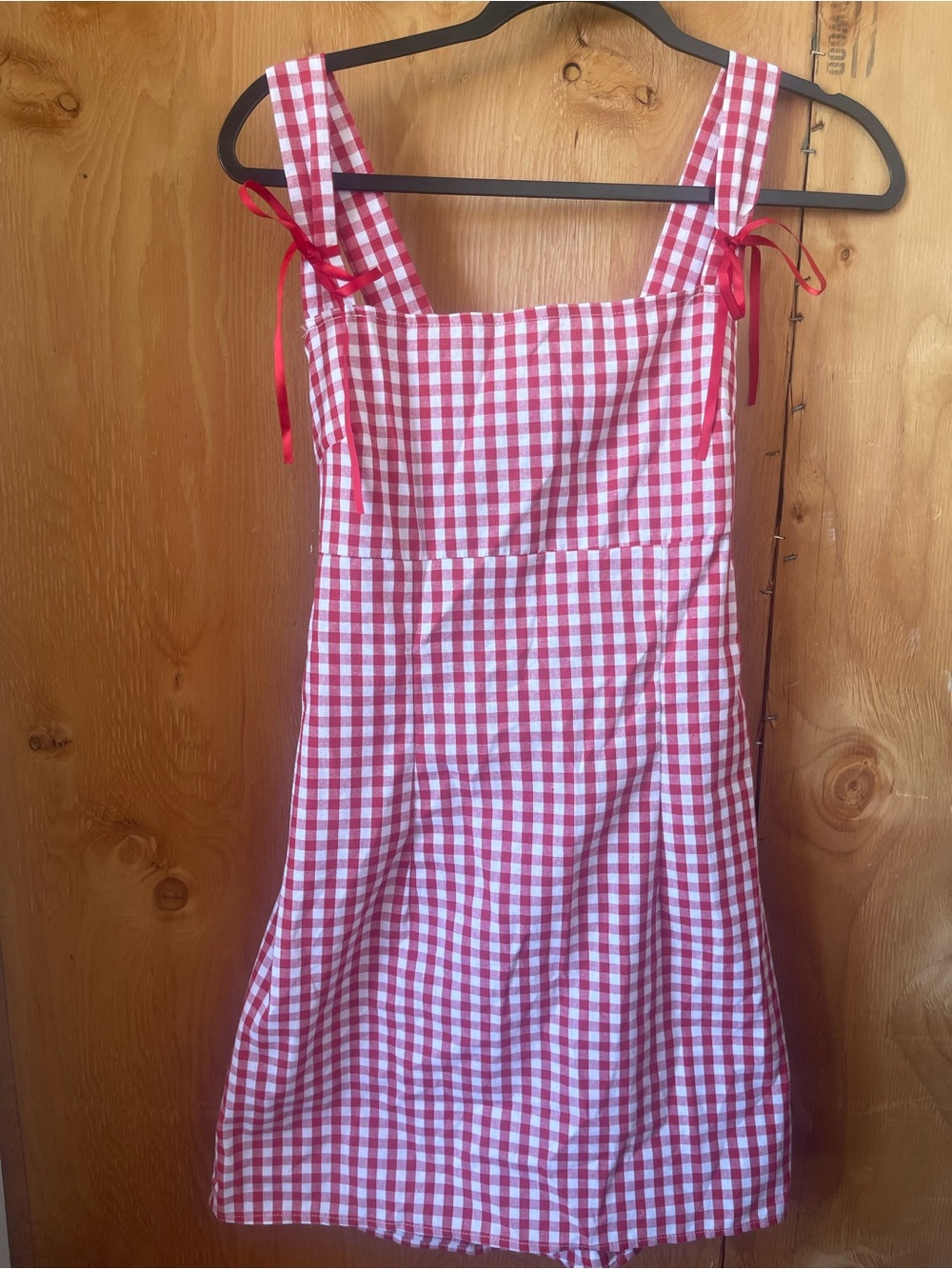 Gingham Red and white dress